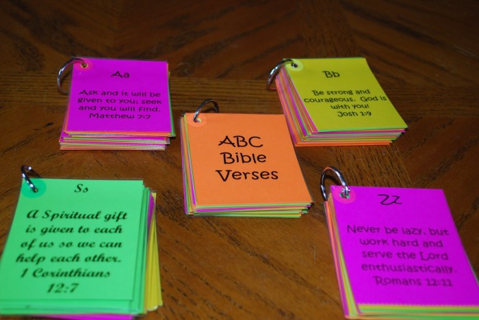 Books of bible flash cards