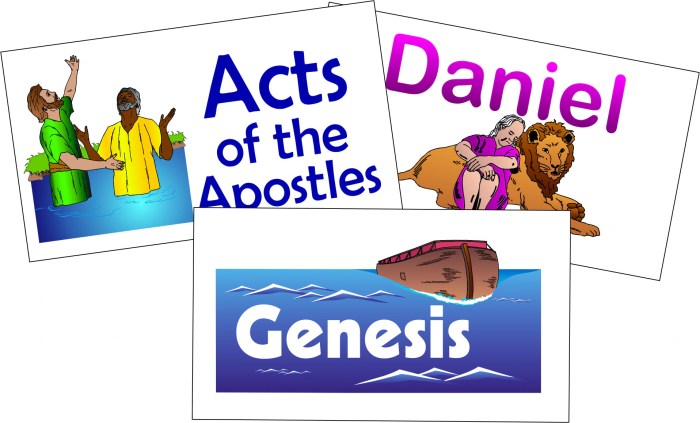 Books of bible flash cards