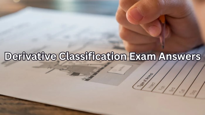 Derivative classification exam answers 2022